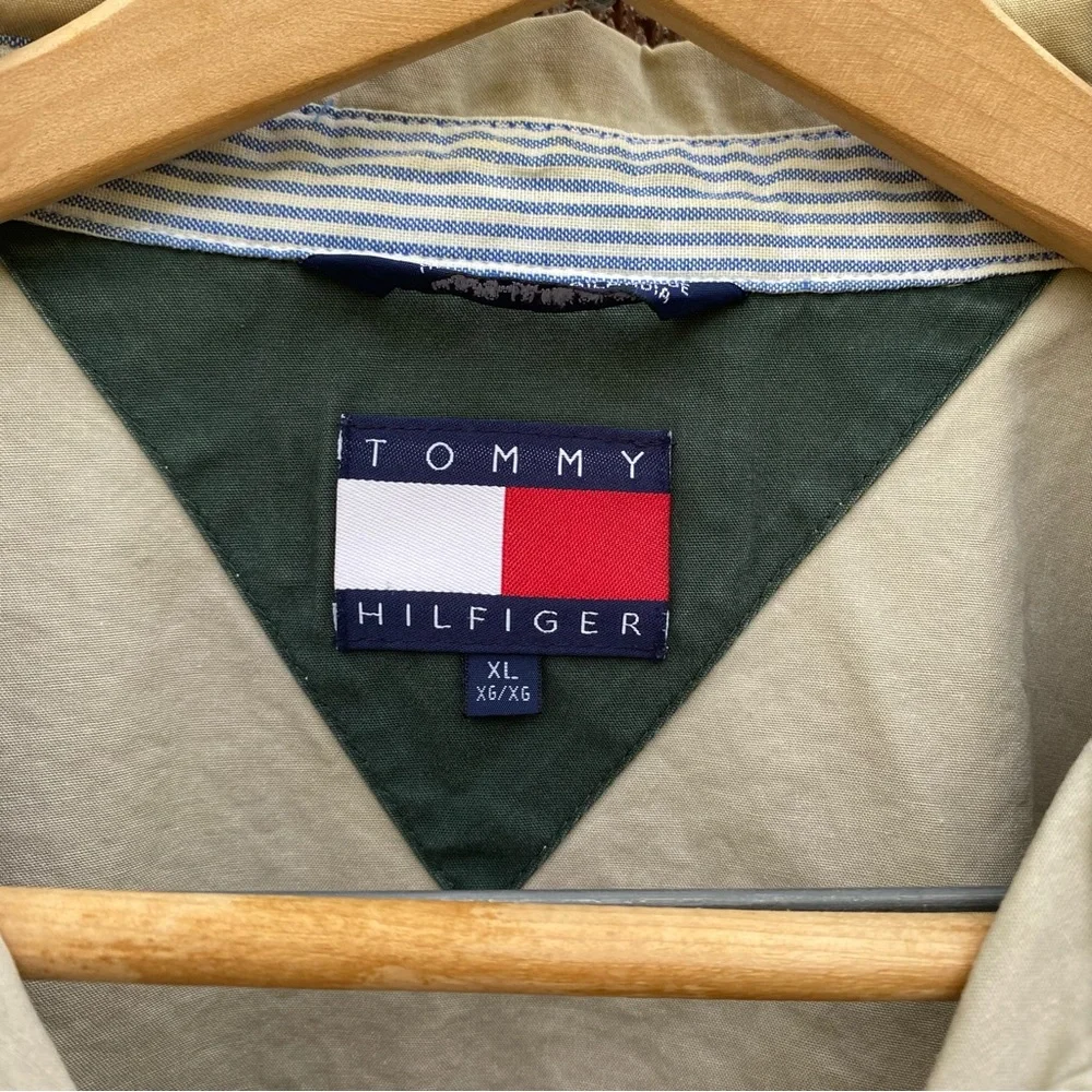 Vintage Tommy Hilfiger Light zip up Tan Jacket Size XL - Picture 3 of 11